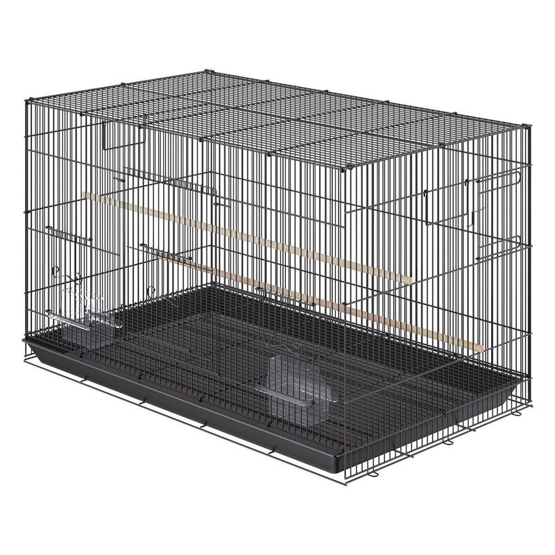 Buying Solutions MB Vogelkäfig aus Kohlenstoffstahl mit Rollständer und Schublade, Schwarz, 30 Zoll - Bild 3