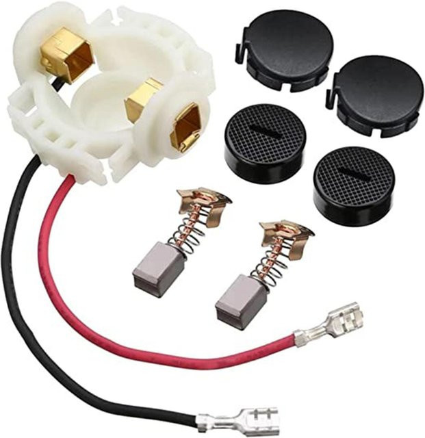 Makita Kohlebürstensatz 638448-2 638921-2 aus robustem Metall und Kunststoff in Weiß - Bild 1