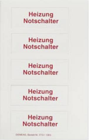 Siemens Heizungs-Notschalter Delta Schalterprogramm, Weiß, 5TG1894 - Bild 1