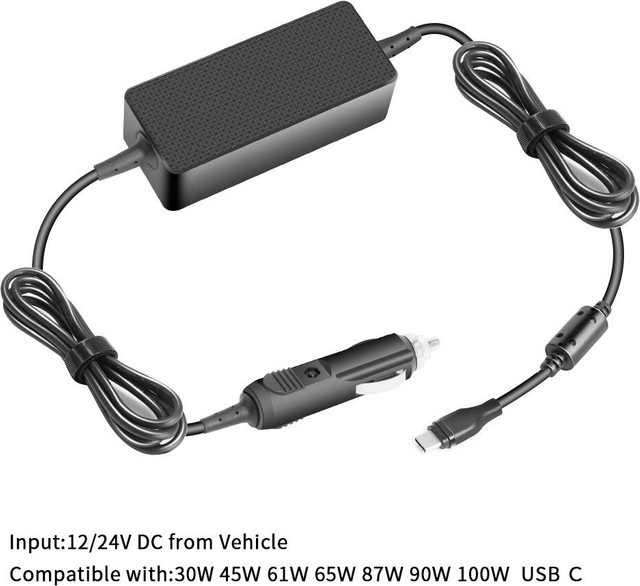 CoreParts MBXUSBC-DC0004 USB-C auf DC Spannungsumwandler und Netzteil in Schwarz - Bild 1
