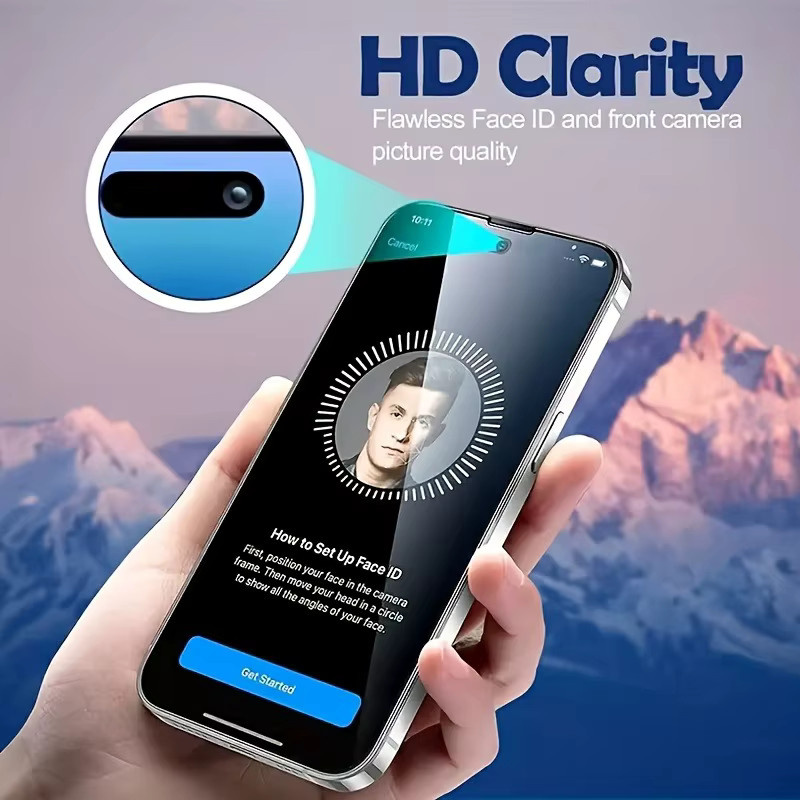 3-teiliges Panzerglas-Set als Displayschutz für iPhone 11 bis iPhone 17 Pro Max in Transparent - Bild 3