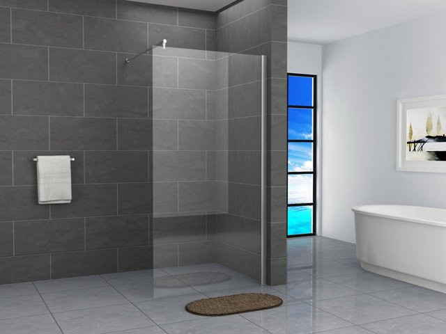 Fa-Bausysteme Walk-In Glas Dusche in Klarglas mit Easy-Clean-Beschichtung, Breite: 70 cm - Bild 1
