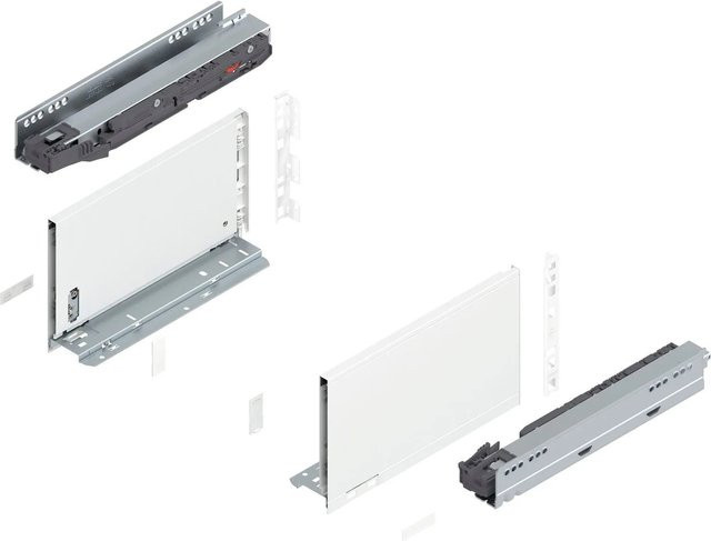 Blum Legrabox Pure Set Schubladen Auszug Höhe C Tip-On Vollauszug Seidenweiß 300 mm 1 Paar - Bild 1