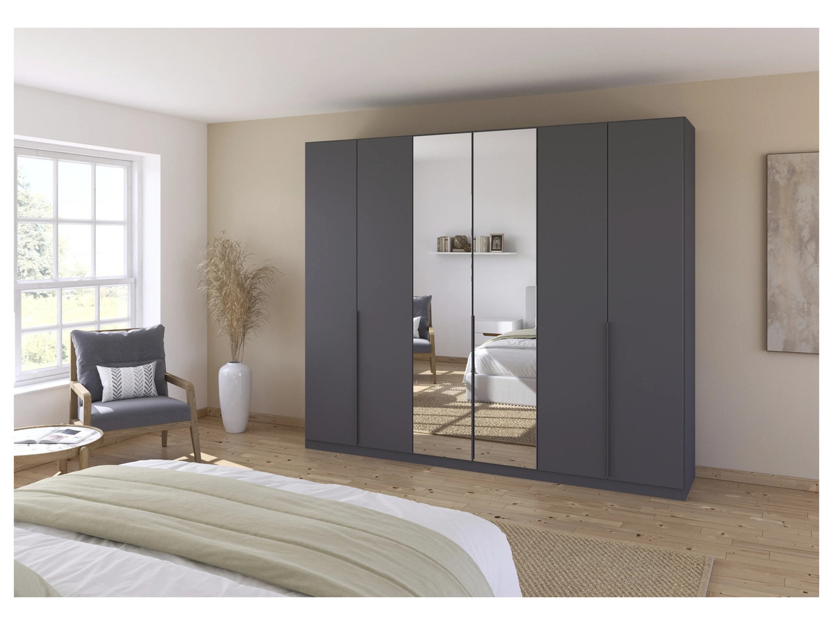RAUCH Drehtürenschrank Alabama in Graumetallic mit Spiegel, B/H: 271 x 229 cm - Bild 2