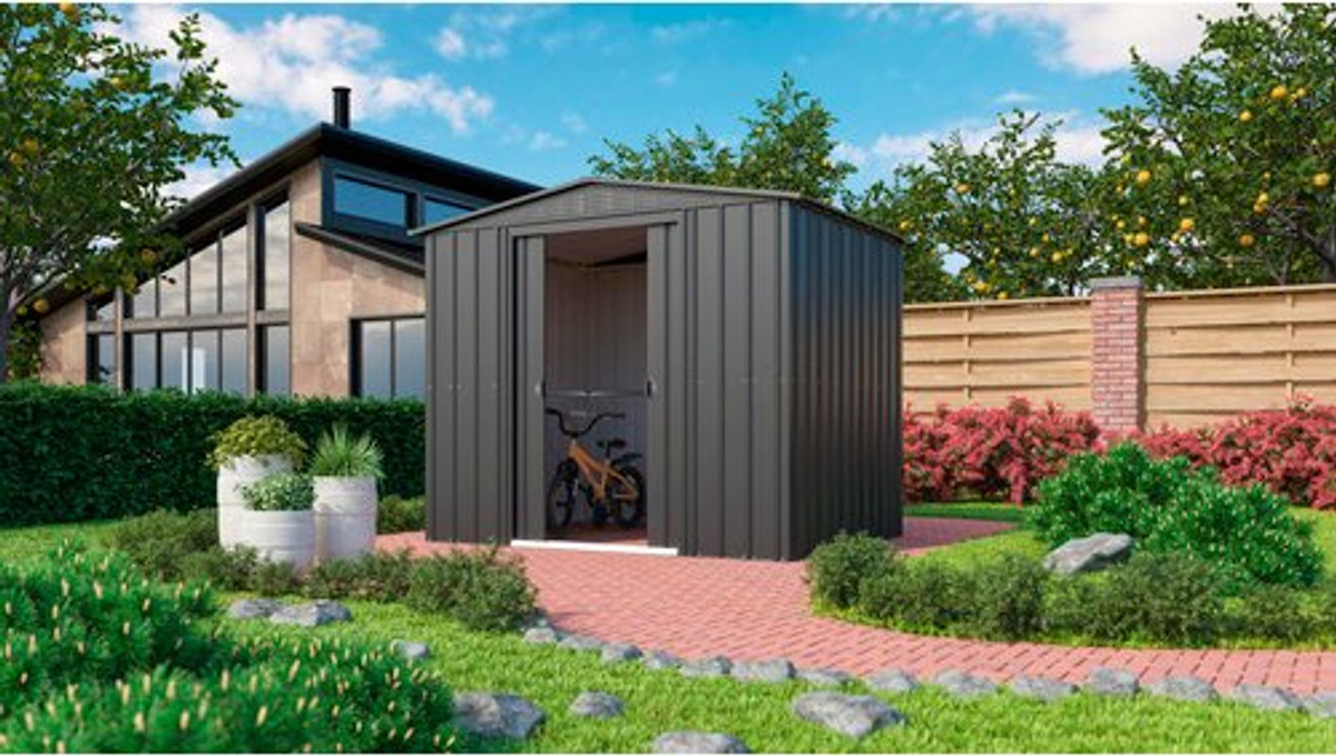 Globel Gartenmanager Dream 86 Metall-Gerätehaus mit Satteldach in Anthrazit, B/H/T: 245 x 198 x 185 cm - Bild 3