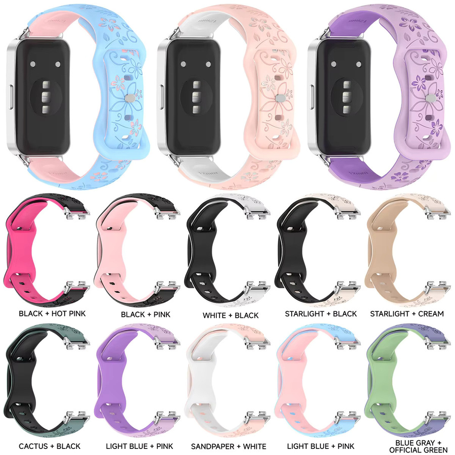 CAOWTAN Uhrenarmband Silikon, Bicolor, Huawei Watch 10 9 8 - Bild 2