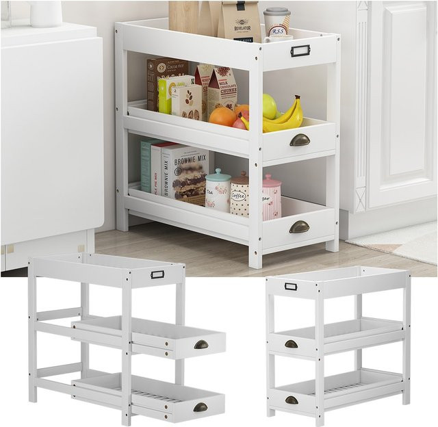 Vicco Aufbewahrungsregal Legum Weiß B: 66 cm, H: 66 cm mit 3 Ablagen - Bild 1
