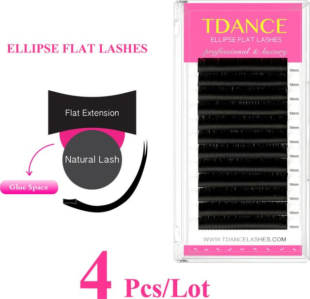 TDANCE Einzelwimpern, 4er Set, Ellipsenförmig, 8-15mm, Natürlich - Bild 1
