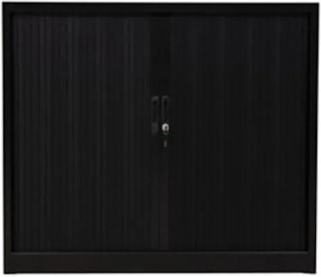 PROREGAL Rollladenschrank Weasel Schwarz H x B x T: 105 x 120 x 46 cm - Bild 1