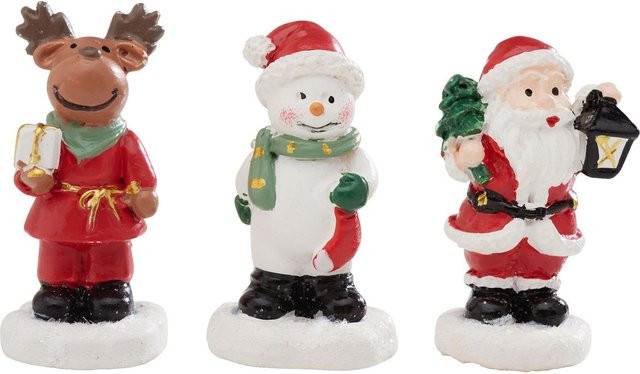 VBS Mini Figuren Santa, Elch und Schneemann aus Polyresin für deine Weihnachtsdekoration - Bild 1
