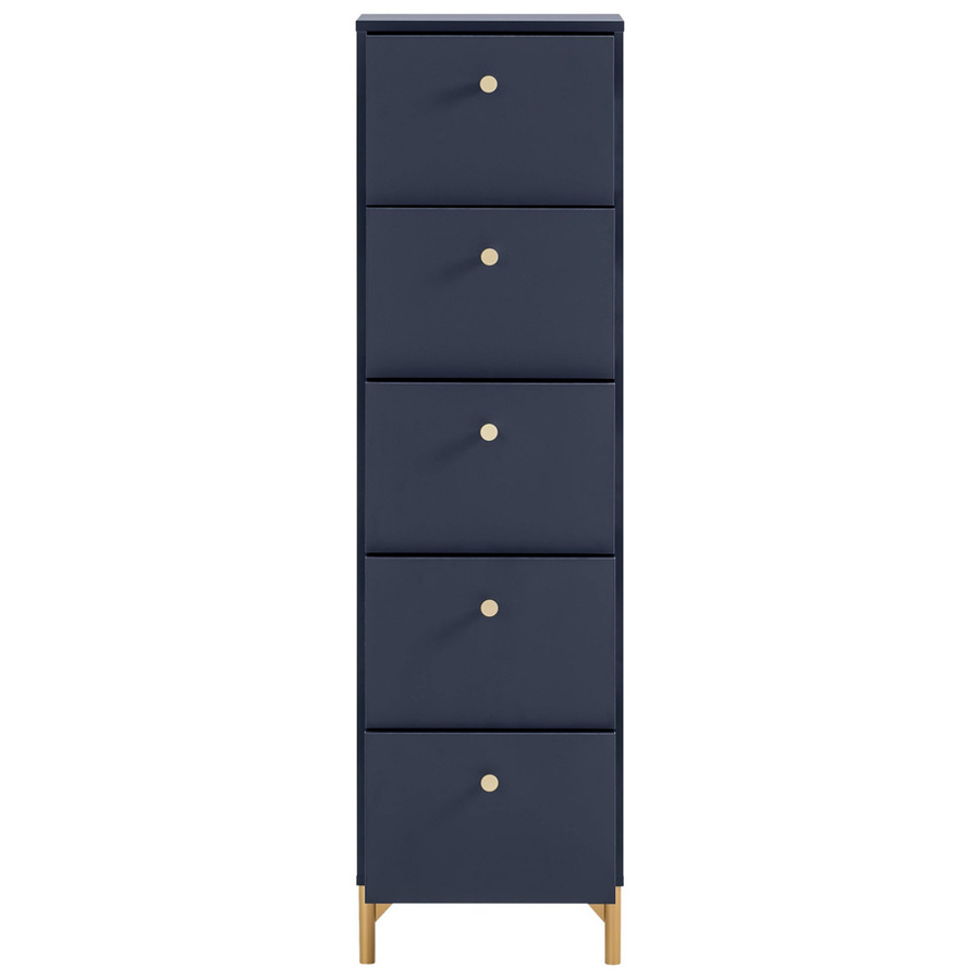 Kommode Alfa von Möbelpartner in Dunkelblau, B/H/T: 40,1 x 142 x 40,1 cm - Bild 2