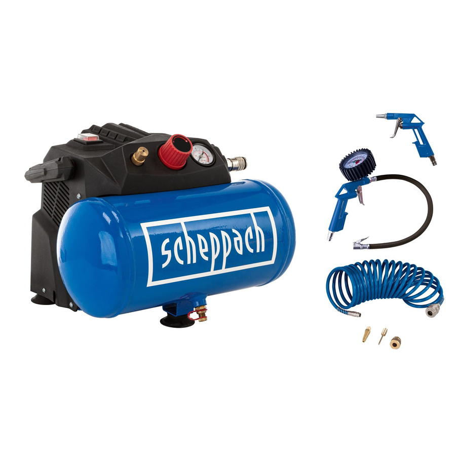 Scheppach Druckluft-Kompressor HC06 in Blau mit 6 l Volumen und 8 bar Druck - Bild 2