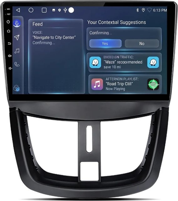 Junsun 9 Zoll Autoradio für Peugeot 207 (2006 bis 2015) mit Bluetooth und GPS in Schwarz - Bild 1
