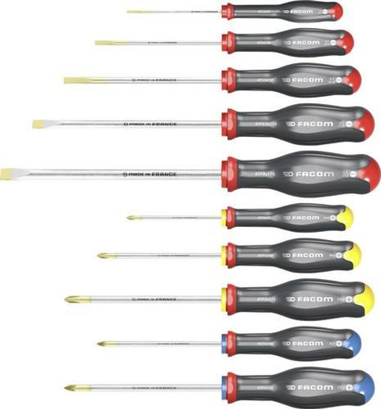 Facom ATW.J10PB Universal Schraubendreher-Set 10-teilig, mehrfarbig - Bild 2