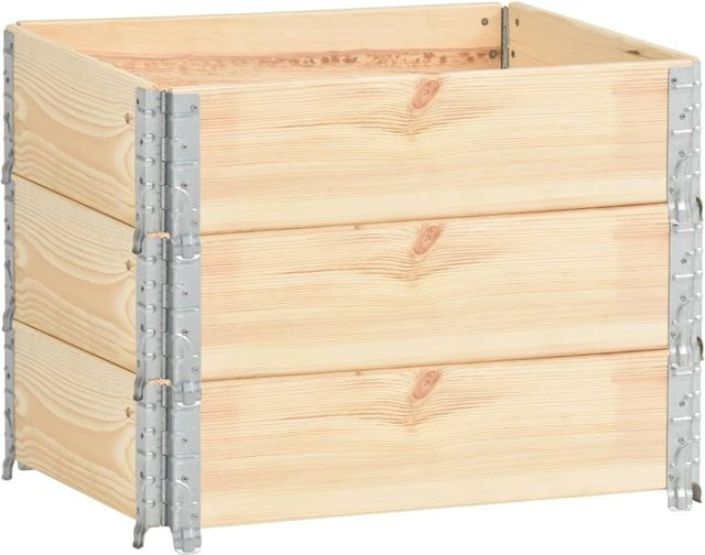 VD Home Furnishing Hochbeet aus Holz und verzinktem Stahl, Beige, 3 Stück, B: 80 cm, T: 60 cm - Bild 1