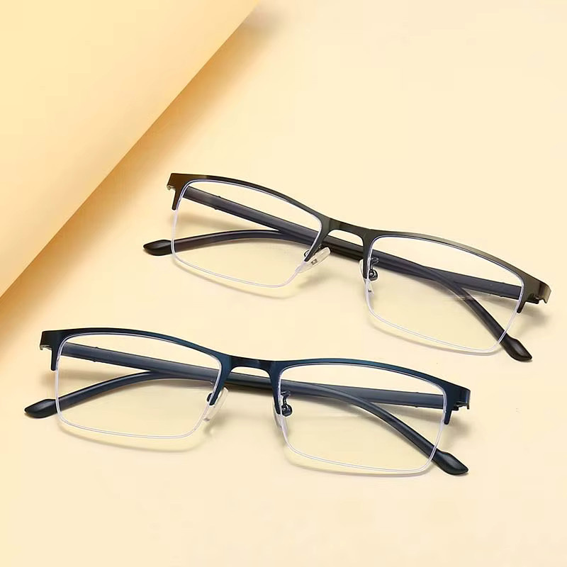Lesebrille 8057, Halbrand, rechteckig, Metall, Anti-Blaulicht - Bild 2
