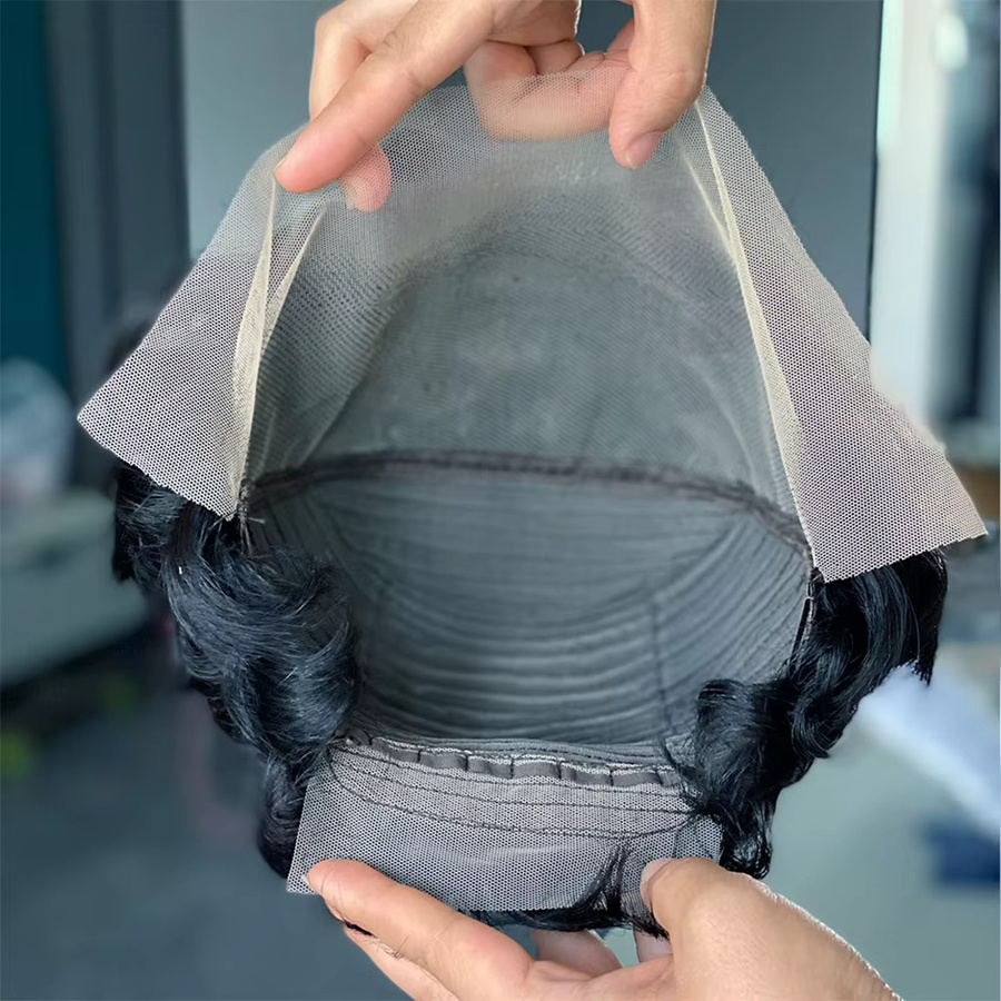 ZILING Pixie Perücke, kurzes lockiges Menschenhaar, 13*4 Spitze - Bild 3