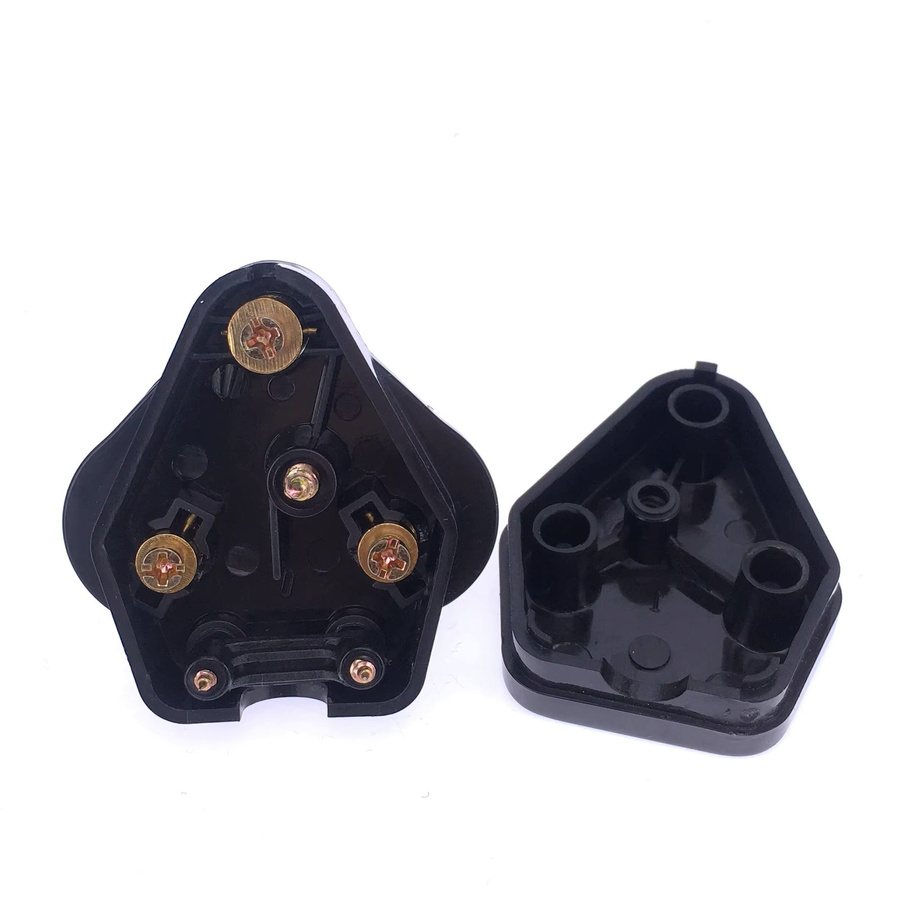 Bolantedz Rundstecker Südafrika Montageecker 3-polig schwarz 250V 5A/15A mit abnehmbarem Kabelstecker - Bild 2