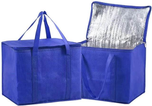 Clyine Picknick-Thermoisolationstasche wasserdichte Kühltasche für Lebensmittel in Schwarz und Blau - Bild 1