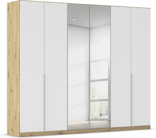 RAUCH Drehtürenschrank Alabama mit Spiegel in Weiß/Eiche Artisan, B/H: 271 x 229 cm