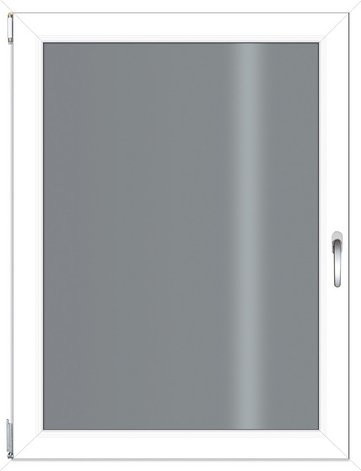 RORO Kunststoff-Fenster KOMFORT B70 in Weiss mit Klarglas, Breite: 90 cm, Höhe: 120 cm - Bild 1