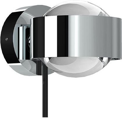 Top Light Puk! 80 Wall Avantgarde Wandleuchte in Chrom mit klarem Glasschirm - Bild 1