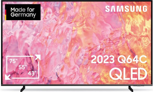 Samsung QLED Smart-TV GQ65Q64CAU in Schwarz mit 163 cm (65 Zoll), 4K Ultra HD und DVB-T2/DVB-C/DVB-S2 - Bild 1