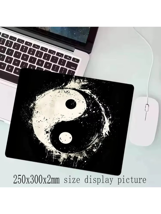 Mairuige Mauspad im Yin-Yang-Stil mit chinesischem Tai Chi-Diagramm in Schwarz-Weiß - Bild 4