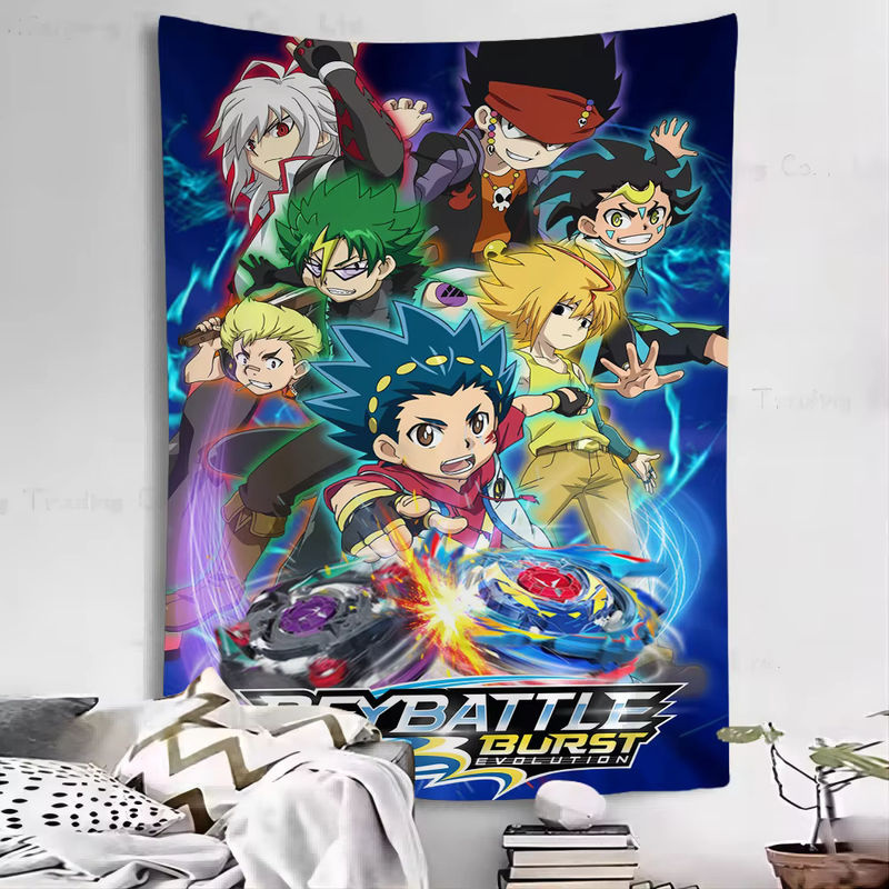 Bunter Beyblade Wandteppich im Bohemian Stil zur Wanddekoration, Multicolor - Bild 2