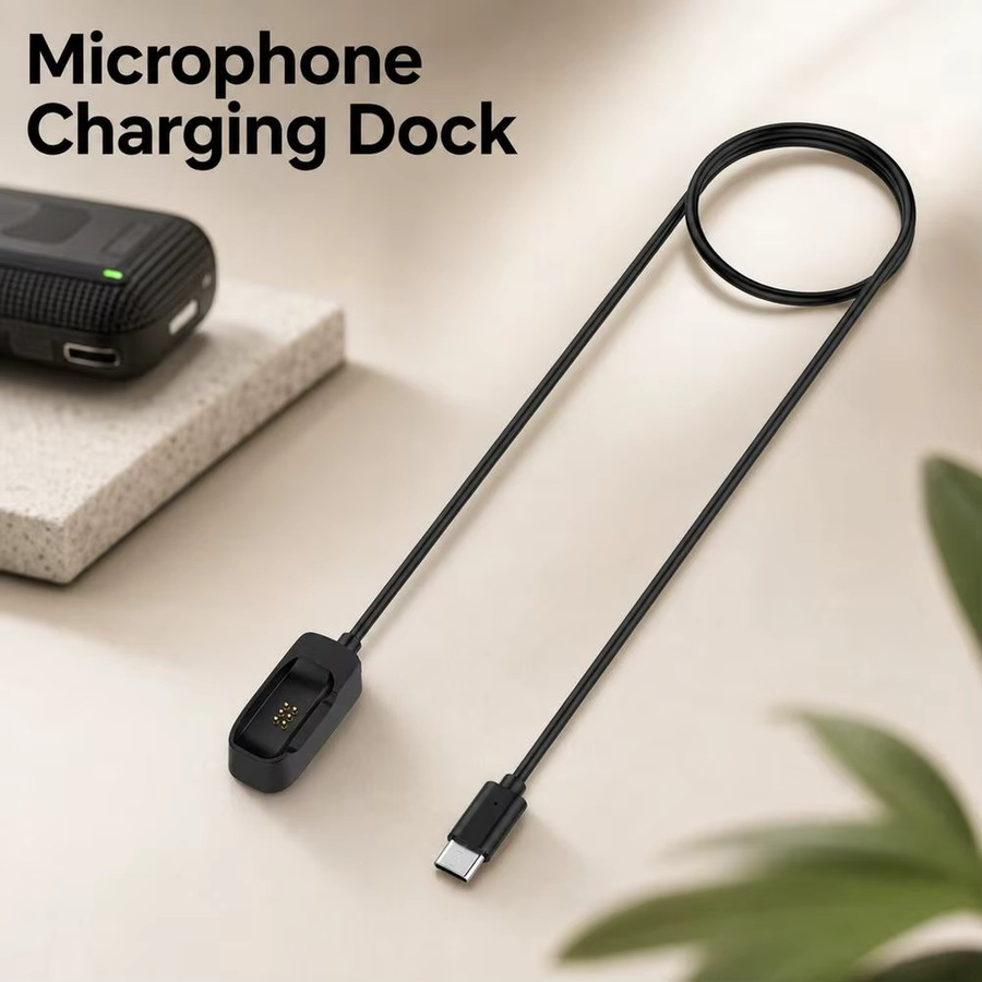 DJI Magnetische Ladestation für Mic Mini 2 und Mic 3 Sender in Schwarz mit Ladekabel Adapter Zubehör - Bild 3