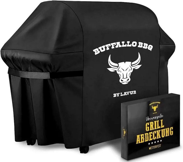 Lavur BUFFALO BBQ Grillabdeckung für Gasgrills aus Oxford-Gewebe, Schwarz, B/T/H: 147 x 61 x 122 cm - Bild 1
