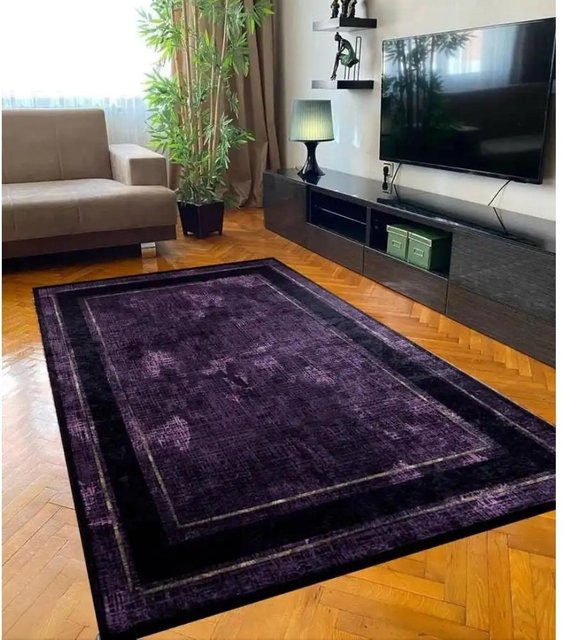 Moderner Vintage Teppich Karpetti in Lila für Wohnzimmer und Schlafzimmer, B: 180 cm, T: 230 cm - Bild 1