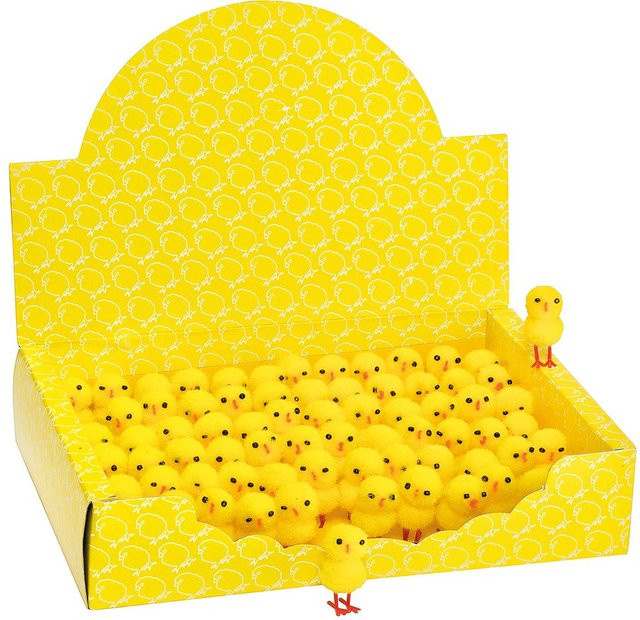 VBS Pompon Küken Gelb für Ostern Höhe: 3,5 cm - Bild 1
