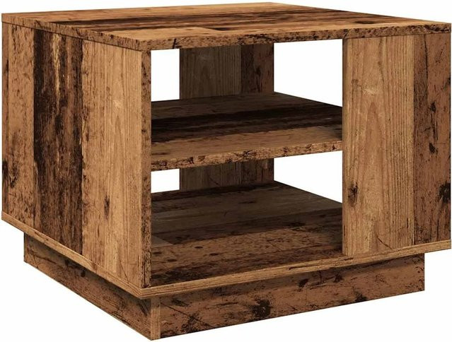 vidaXL Couchtisch in Altholz-Optik aus Holzwerkstoff, braun, B/T/H: 55 x 55 x 42 cm - Bild 1