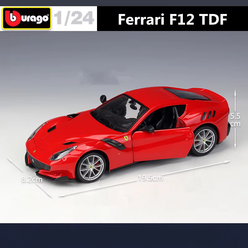 Bburago Ferrari F12 TDF, Sportwagen Modell, 1:24, Metall, Rot - Bild 4