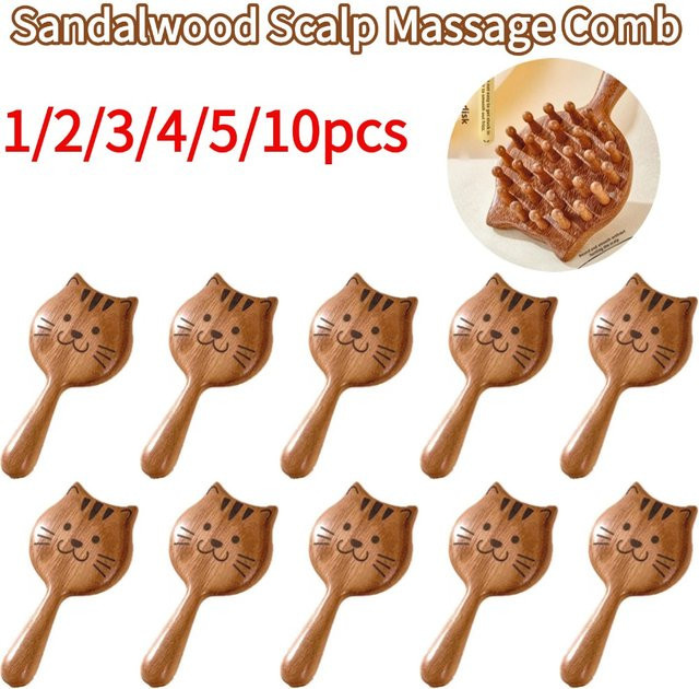 eelhoe Kopfhautmassagebürste, Sandelholz, Kopfhaut und Körper - Bild 1