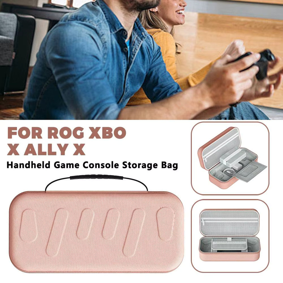 Stoßfeste EVA Tragetasche für ROG Ally und ROG Ally X in Pink mit Platz für Ladekabel und Gaming-Zubehör - Bild 3