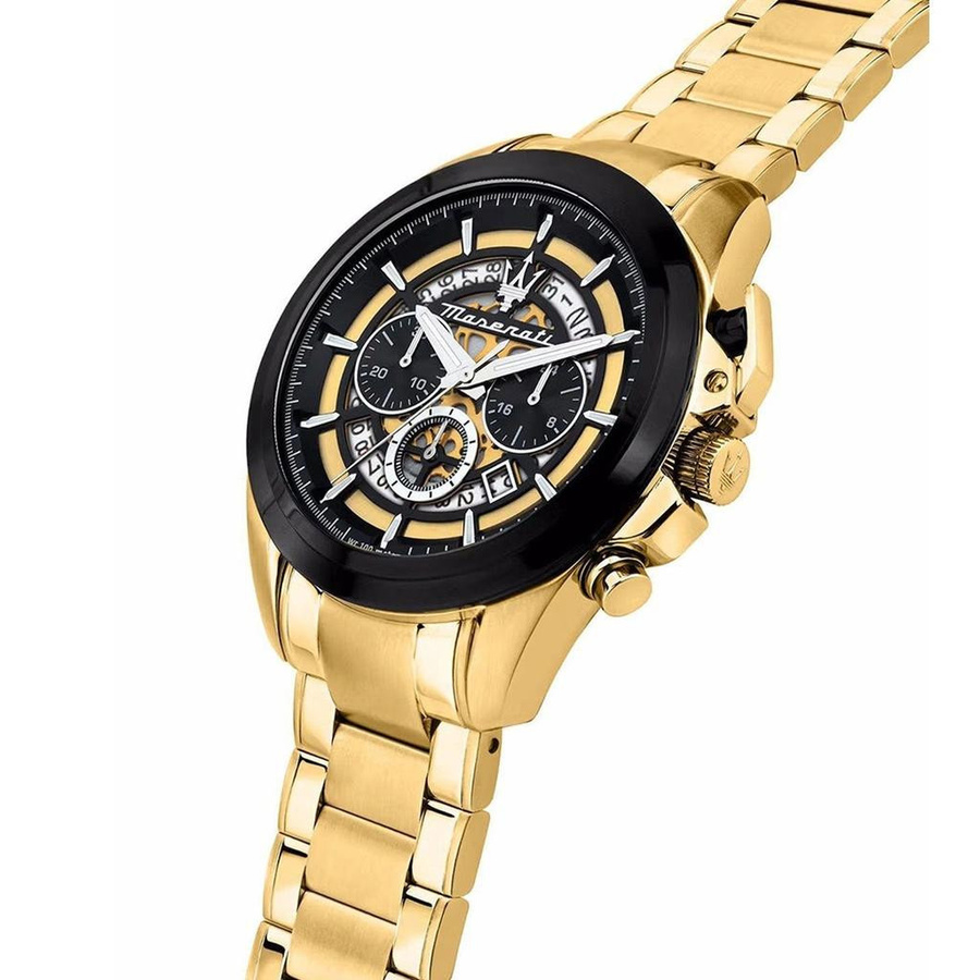Maserati Chronograph, Edelstahl, Gold, Quarz, 45 mm, Herren - Bild 3