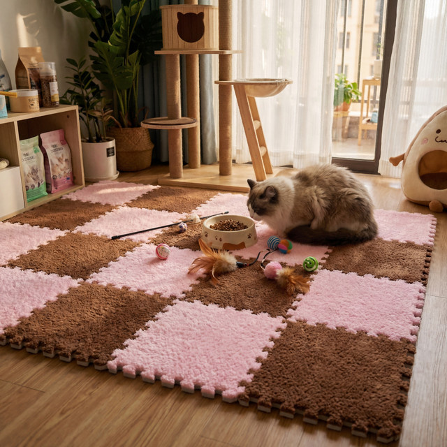 DHDH Baby-Spielmatte aus Schaumstoff als Puzzle-Bodenmatte für Kinder, Grau und Mehrfarbig, B/T: 30 x 30 cm - Bild 1