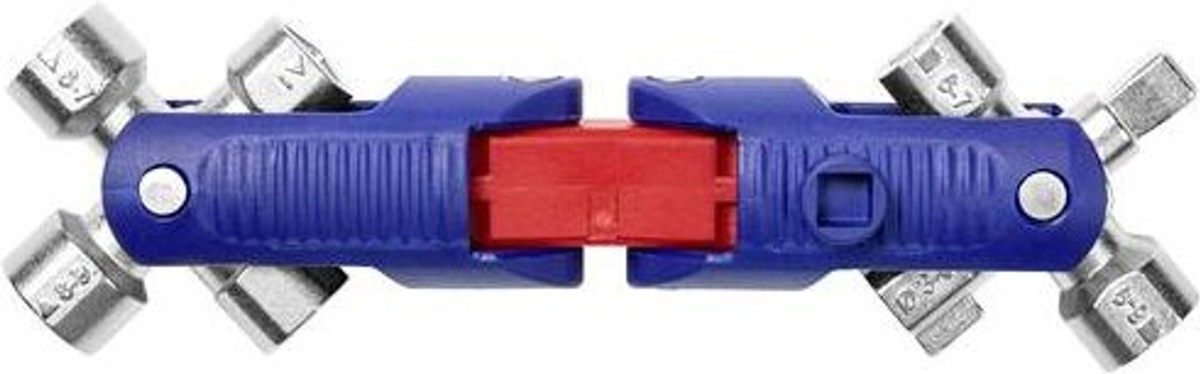 Knipex JointKey Quadro Universalschlüssel für gängige Absperrsysteme, Blau, 1/4 Zoll - Bild 2
