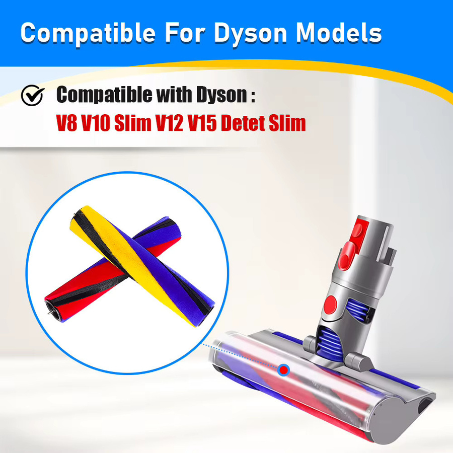 Dyson Ersatz Hauptbürste Soft Roller für V8 Slim V10 Slim V12 Detect Slim V15 Detect Slim in Gelb und Multicolour - Bild 3