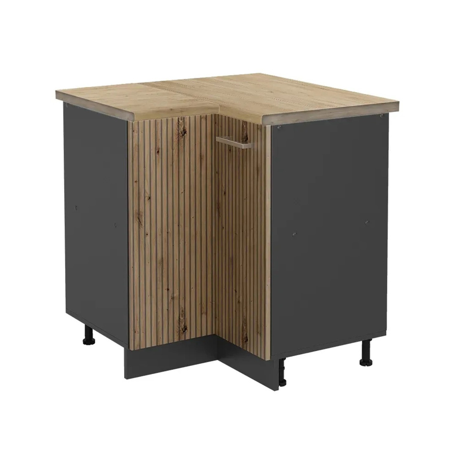 Vicco Eckunterschrank R-Line Küchenunterschrank in Artisan-Eiche und Anthrazit, B/T/H: 75,6 x 60,0 x 81,6 cm - Bild 2