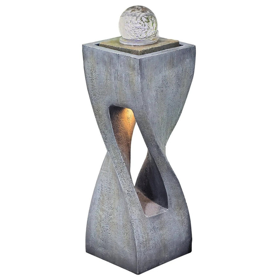 Granimex 4-Eck-Säule Quantum LED-Beleuchtung in Anthrazit mit Glaskugel Ø 12 cm - Bild 2