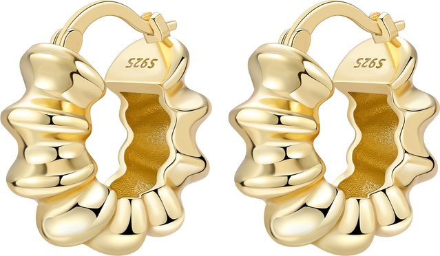 CYCUFF Creolen 925 Silber, Gold, Damen - Bild 1