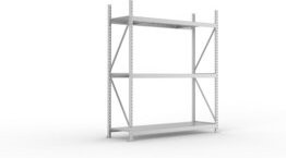 Meta Weitspannregal MINI-RACK aus verzinktem Stahl, grau, B/T/H: 220 x 180 x 65 cm - Bild 1