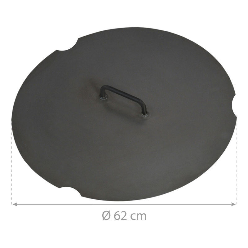 CookKing Deckel für Feuerschale aus Stahl, schwarz, Durchmesser: 62 cm - Bild 2
