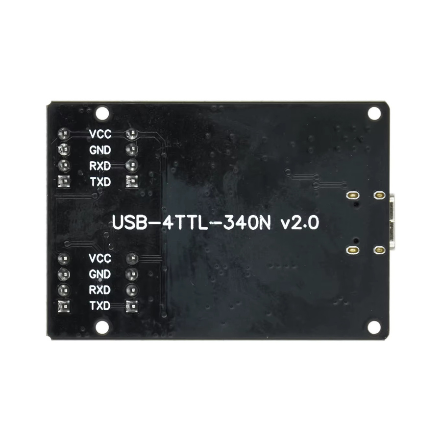 USB-zu-TTL-Modul CH340 mit 4 Kanälen und USB-C-Schnittstelle in Schwarz - Bild 3