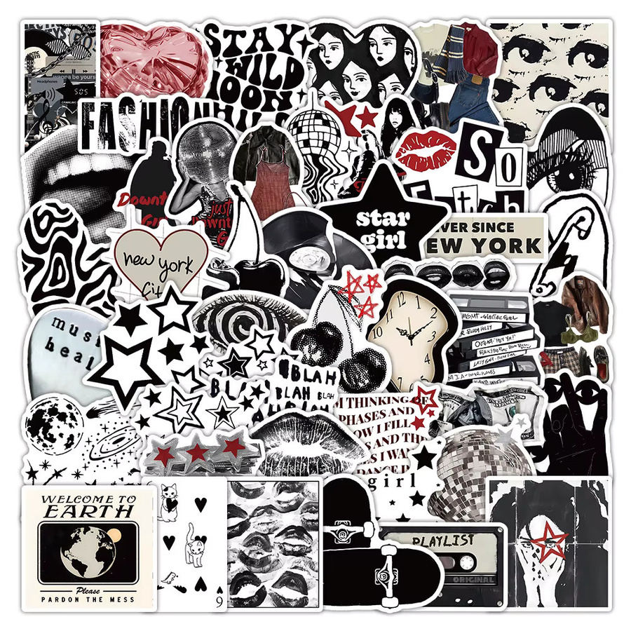 52 Stück Y2K Ästhetische Aufkleber im Vintage-Stil der 2000er Jahre, Multicolor, BulingBulingStickers Store - Bild 2
