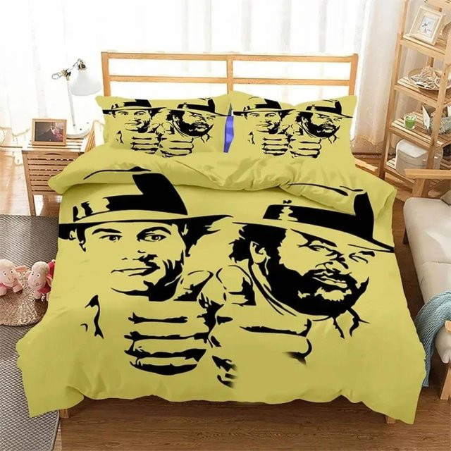Yiran Home Bettwäscheset Filmstar Bud Spencer und Terence Hill mit Bettbezug und Kissenbezügen aus Polyester, B/H: 180 x 220 cm - Bild 1