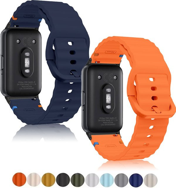 OAKCHARM Uhrenarmband Silikon, Schwarz, Samsung Galaxy Fit 3 - Bild 1